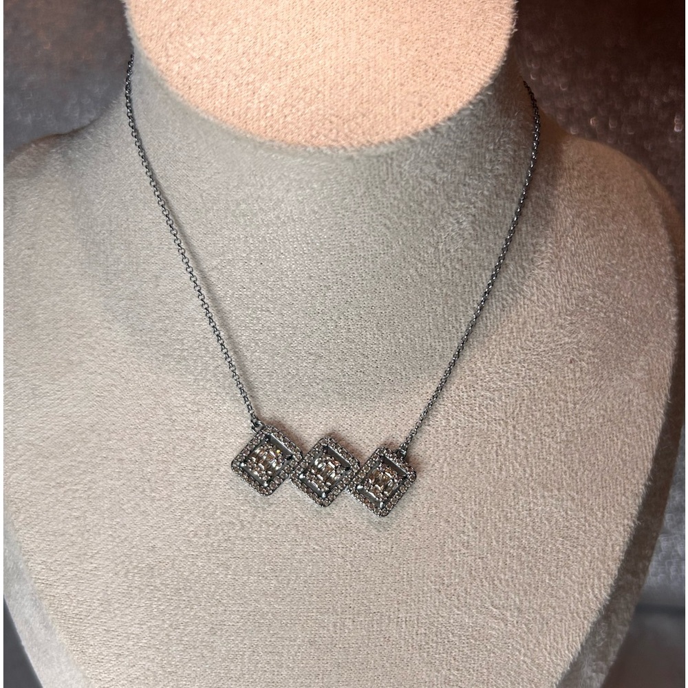 Bomb Party Smokey Topaz Cubic Zirconia Necklace RBP8658 New